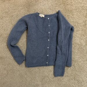 Sezane Gaspard cardigan in vintage blue